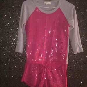 Nicki Minaj 2 piece sequence short set